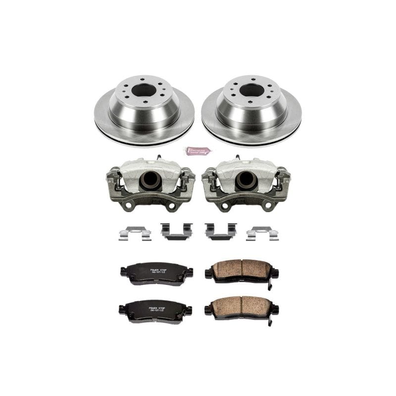 PowerStop — OE Stock Replacement Low-Dust Ceramic Brake Pad, Rotor and Caliper Kit