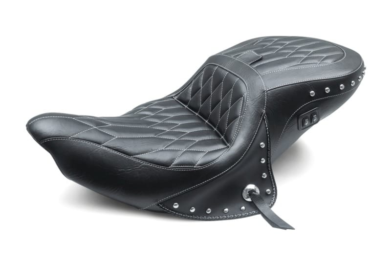 Mustang Motorcycle — Mustang 14-21 Indian Chieftain, Chief, Dark Horse, Roadmaster, Spfld Touring 1PC Seat - Black