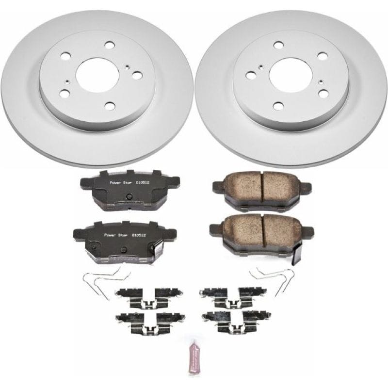 PowerStop — Genuine Geomet Coated Rotor and Low-Dust Ceramic Brake Pad Kit