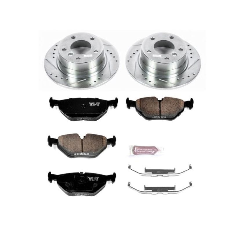 PowerStop — Z23 Daily Driver Carbon-Fiber Ceramic Brake Pad and Drilled & Slotted Rotor Kit