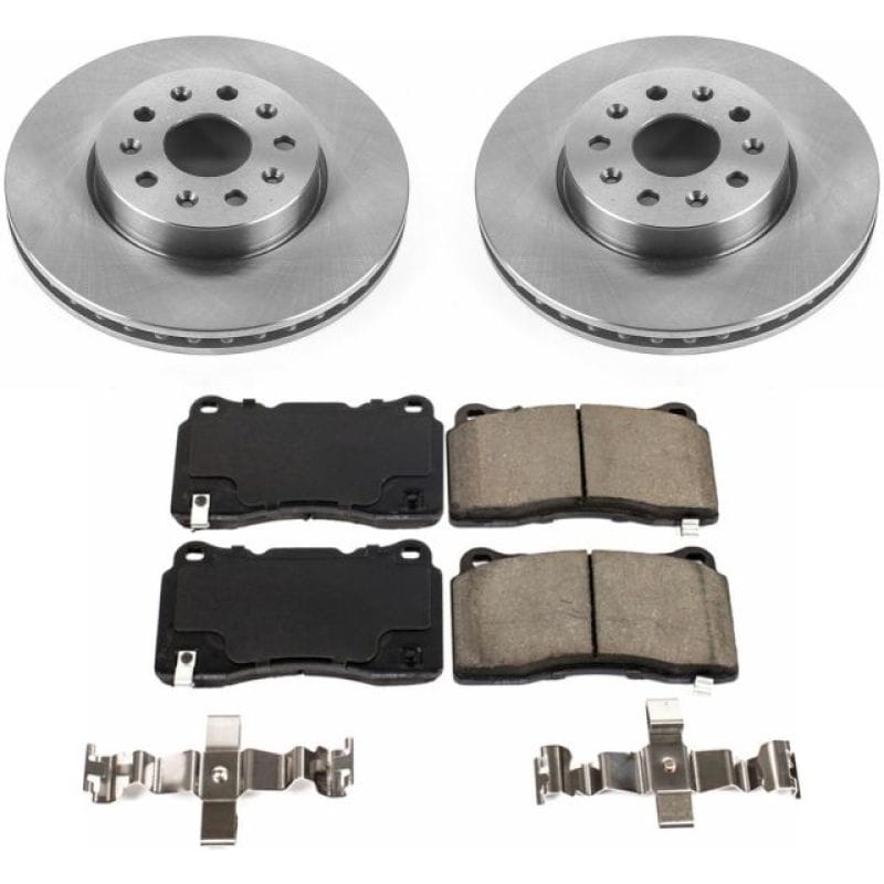 PowerStop — OE Stock Replacement Low-Dust Ceramic Brake Pad and Rotor Kit