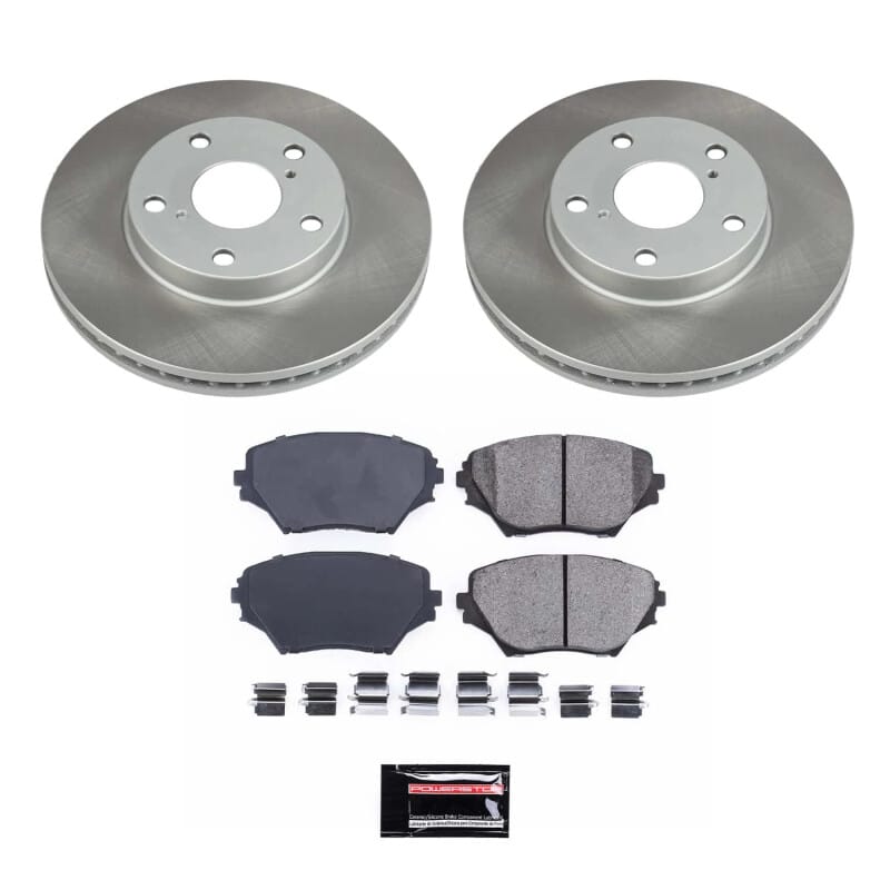 PowerStop — Semi-Coated Rotor and Low-Dust Ceramic Brake Pad Kit