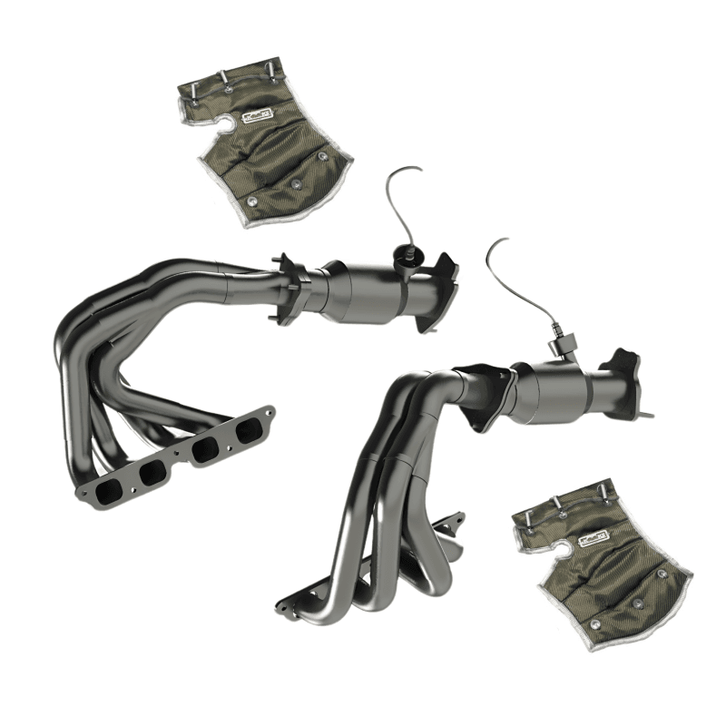Kooks Headers — Kooks 22+ Chevrolet C8 Corvette Z06 LT6 SS Tri-Y Headers w/ GREEN Cats w/ Heat Blankets
Header & Conn. Kit.
Header/Conn. Kit.