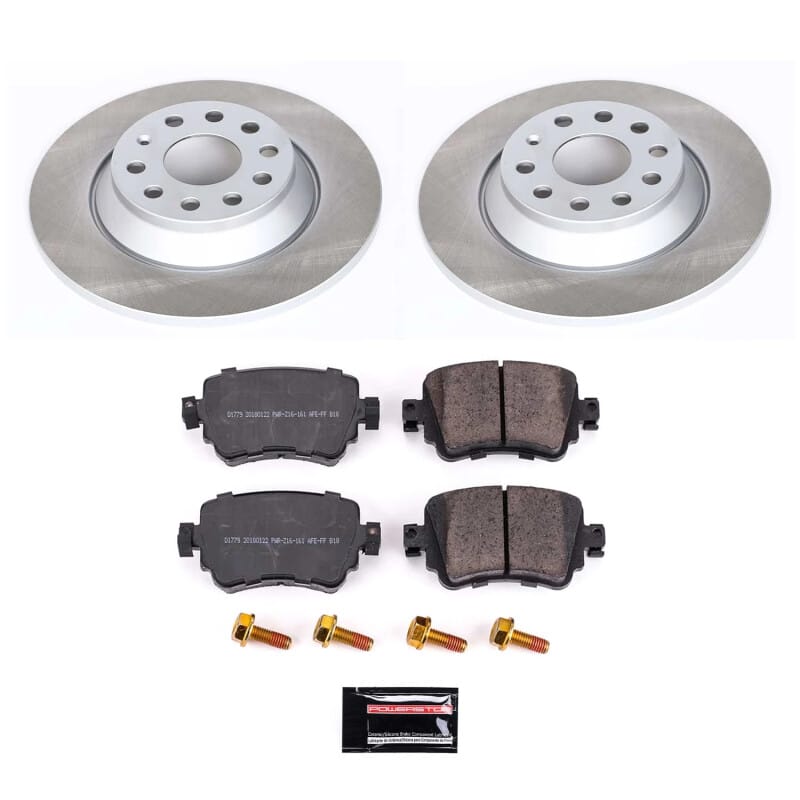PowerStop — Semi-Coated Rotor and Low-Dust Ceramic Brake Pad Kit