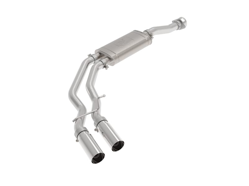 aFe — Rebel Series 3 IN to 2-1/2 IN 409 Stainless Steel Cat-Back Exhaust w/ Polish T