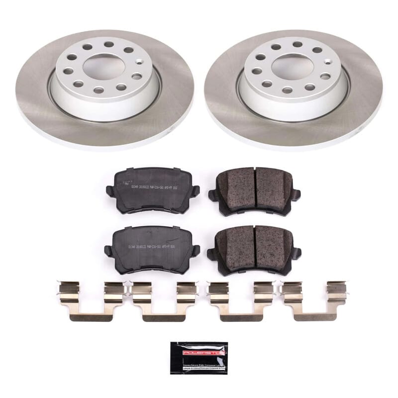 PowerStop — Semi-Coated Rotor and Low-Dust Ceramic Brake Pad Kit
