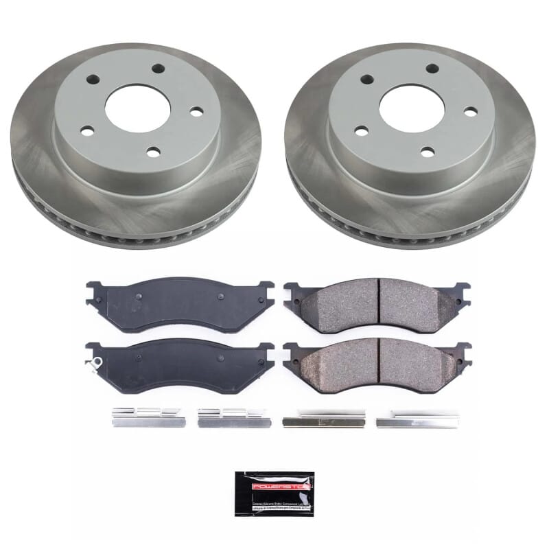 PowerStop — Semi-Coated Rotor and Low-Dust Ceramic Brake Pad Kit