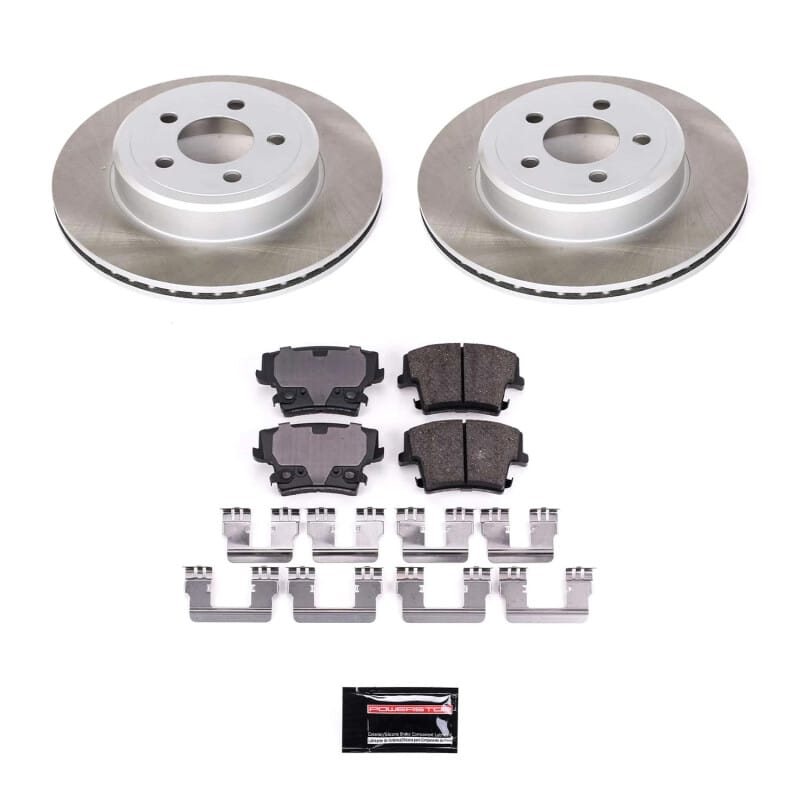 PowerStop — Semi-Coated Rotor and Low-Dust Ceramic Brake Pad Kit