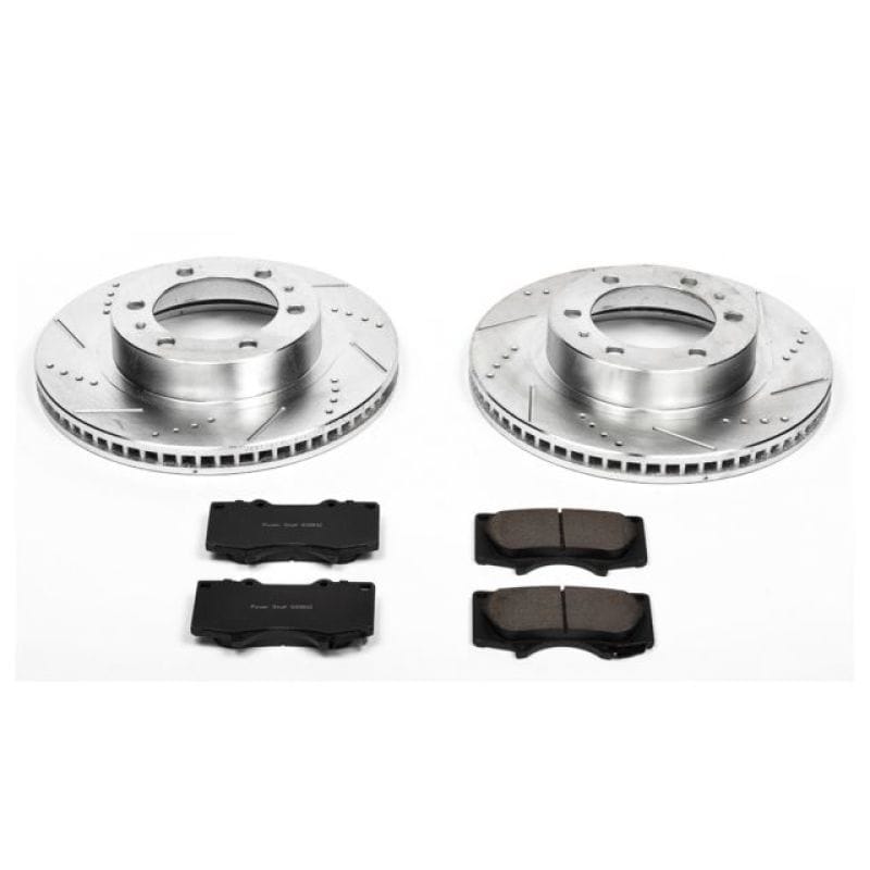 PowerStop — Z23 Daily Driver Carbon-Fiber Ceramic Brake Pad and Drilled & Slotted Rotor Kit