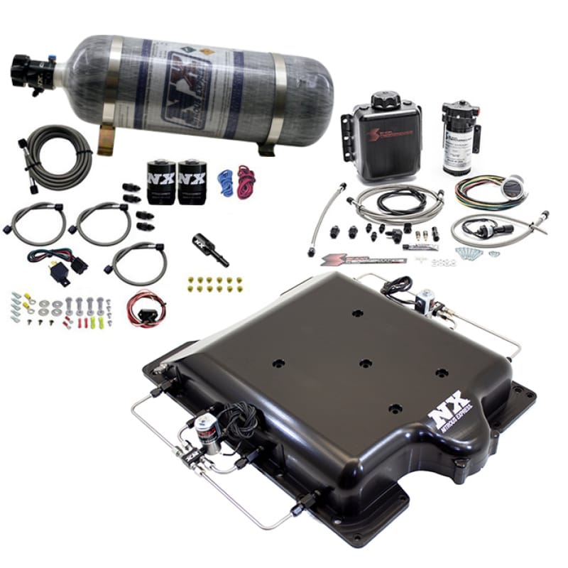 Nitrous Express — Hellcat Lid With Nitrous and Water/Methanol System (100-400HP) W/ 12LB Bottle
Nitrous and Water Methanol System