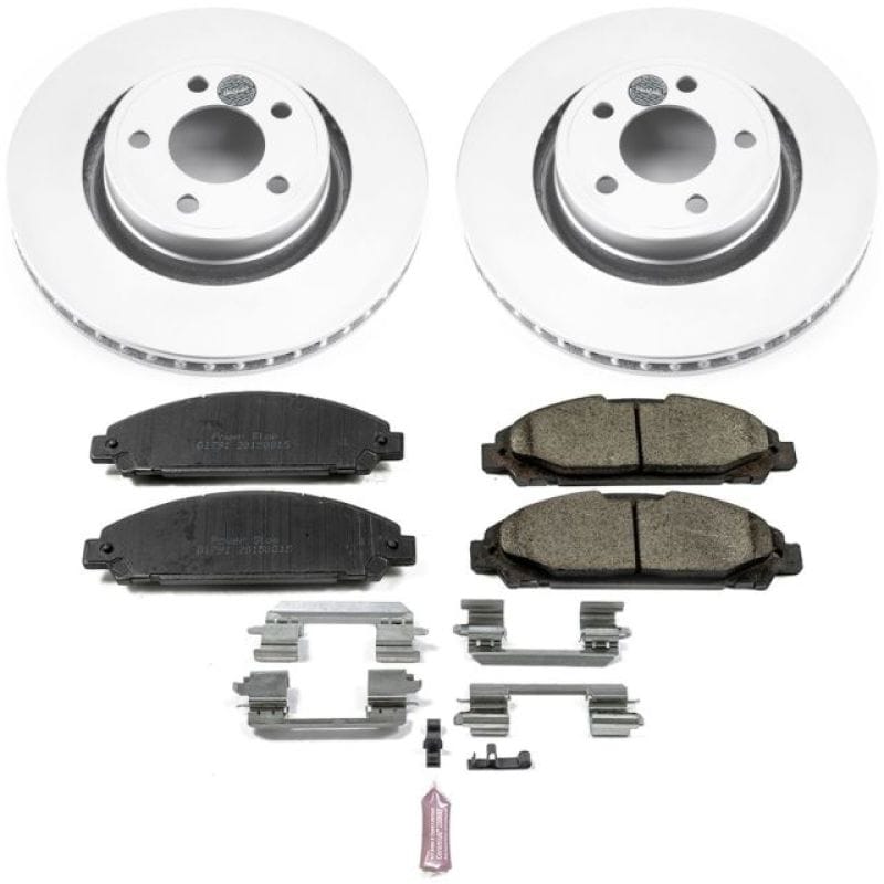PowerStop — Genuine Geomet Coated Rotor and Low-Dust Ceramic Brake Pad Kit