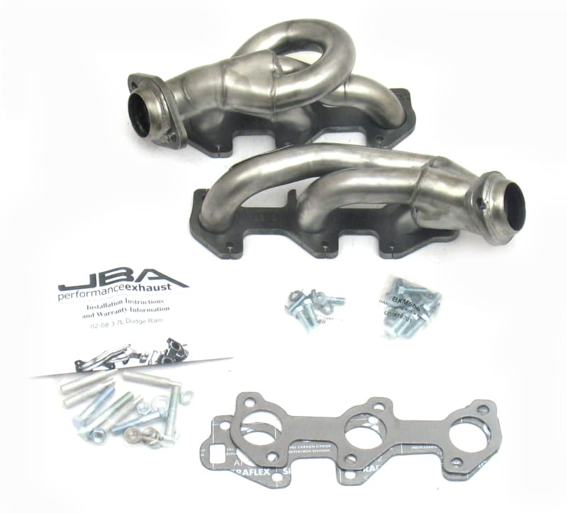 JBA — JBA 02-08 Dodge Ram 3.7L V6 1-1/2in Primary Raw 409SS Cat4Ward Header
Exhaust Header
