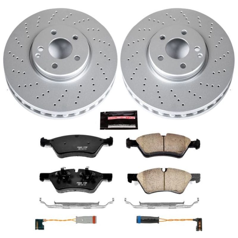 PowerStop — Genuine Geomet Coated Rotor and Carbon-Fiber Ceramic Brake Pad Kit