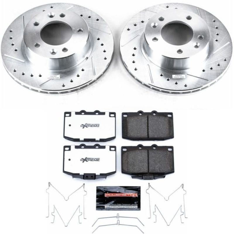 PowerStop — Z26 Street Performance Ceramic Brake Pad and Drilled & Slotted Rotor Kit