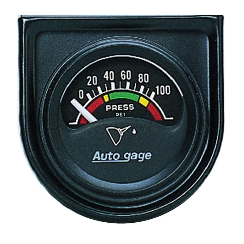 AutoMeter — GAUGE CONSOLE, OIL PRESS, 1.5", 100PSI, ELEC, BLK DIAL, BLK BEZEL, AUTOGAGE