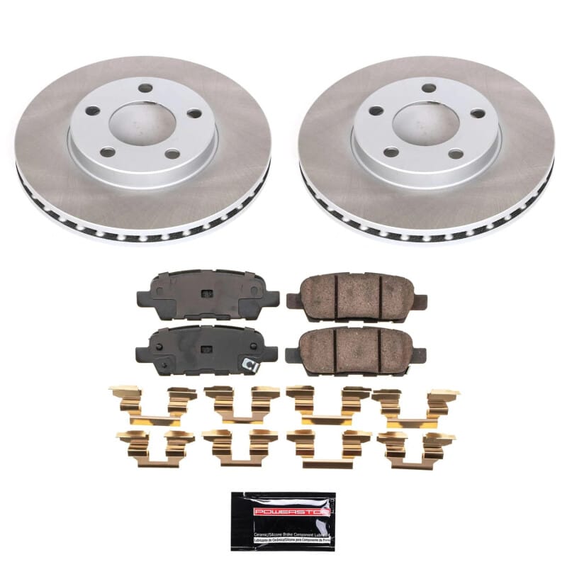 PowerStop — Semi-Coated Rotor and Low-Dust Ceramic Brake Pad Kit