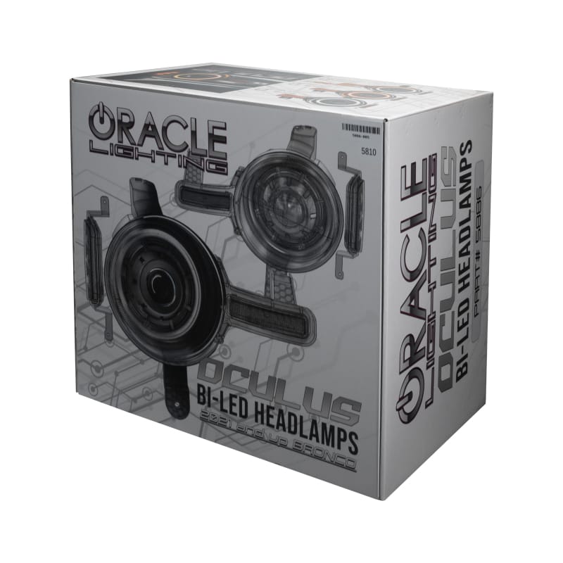 ORACLE Lighting — Oculus(TM) Bi-LED Projector Headlights for 2021+ Ford Bronco - White LED