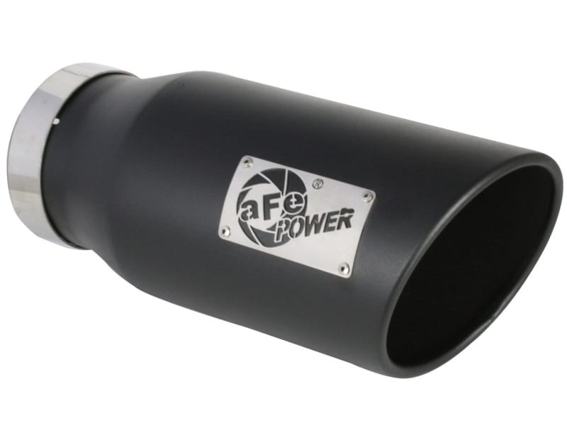 aFe — MACH Force-Xp 409 Stainless Steel Clamp-on Exhaust Tip Black Right Side Exit