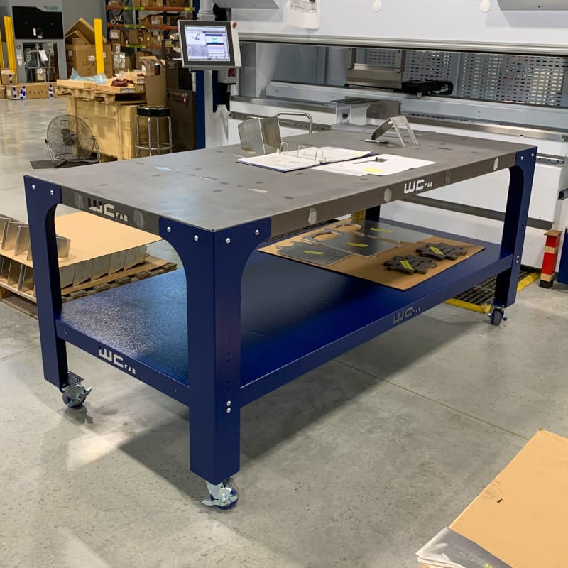 Wehrli — Modular Steel Work Bench Top/Shelf Kit, 32" x 72" x .120" Thick, BOTH RAW