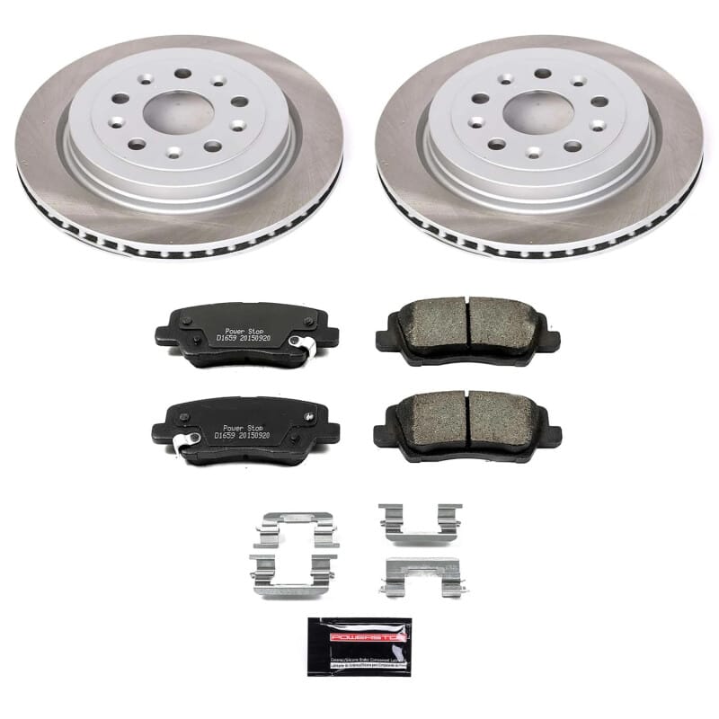 PowerStop — Semi-Coated Rotor and Low-Dust Ceramic Brake Pad Kit