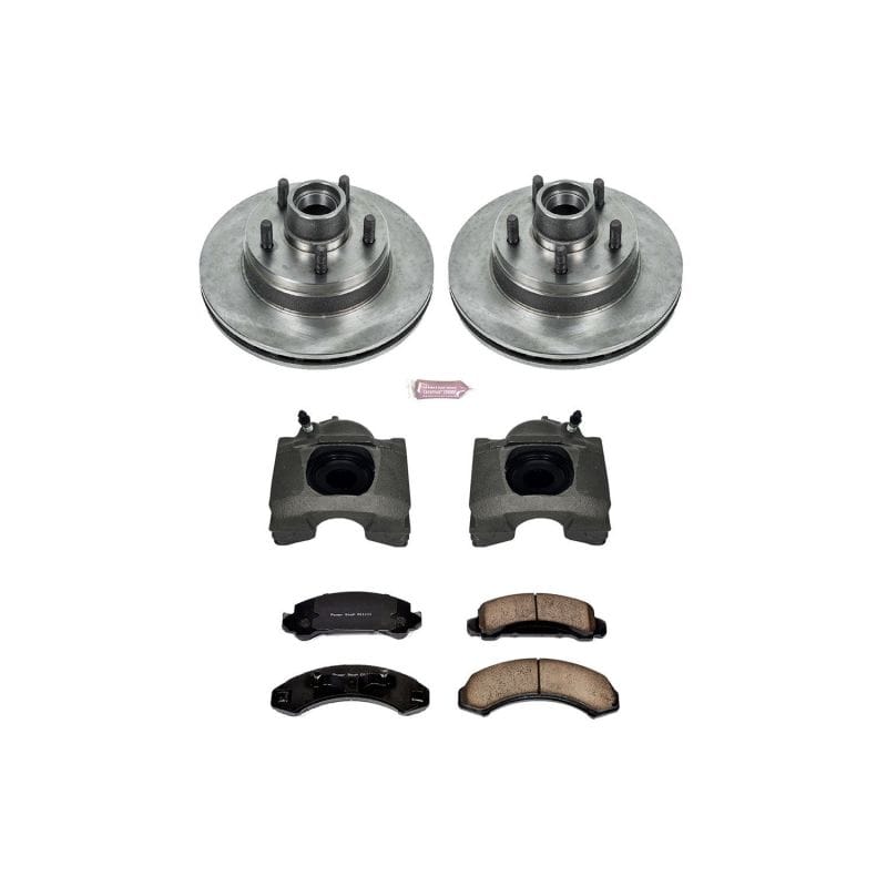 PowerStop — OE Stock Replacement Low-Dust Ceramic Brake Pad, Rotor and Caliper Kit