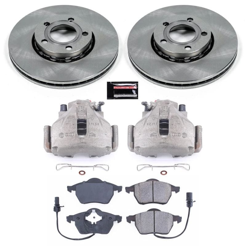 PowerStop — OE Stock Replacement Low-Dust Ceramic Brake Pad, Rotor and Caliper Kit