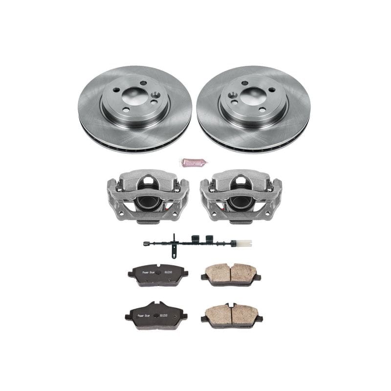 PowerStop — OE Stock Replacement Low-Dust Ceramic Brake Pad, Rotor and Caliper Kit