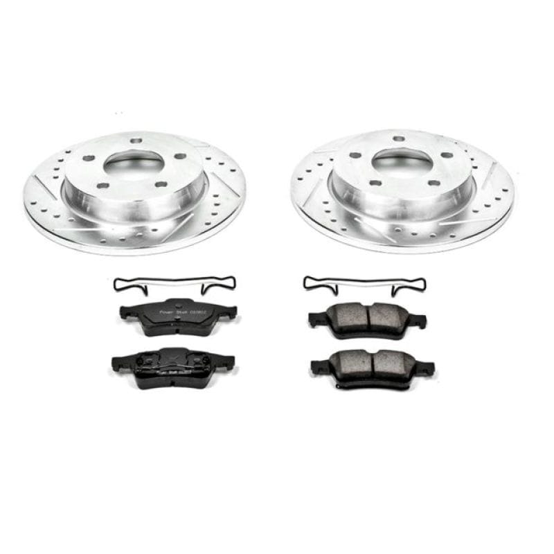 PowerStop — Z23 Daily Driver Carbon-Fiber Ceramic Brake Pad and Drilled & Slotted Rotor Kit
