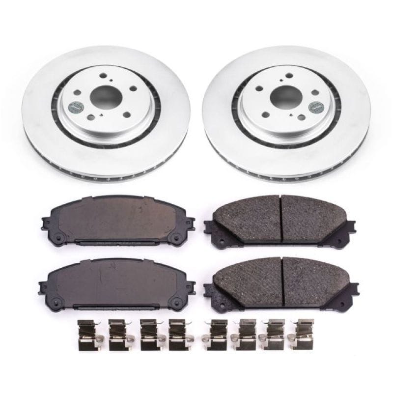 PowerStop — Genuine Geomet Coated Rotor and Low-Dust Ceramic Brake Pad Kit