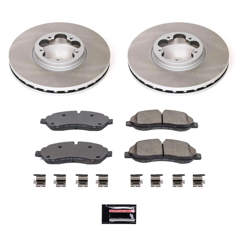 PowerStop — Semi-Coated Rotor and Low-Dust Ceramic Brake Pad Kit