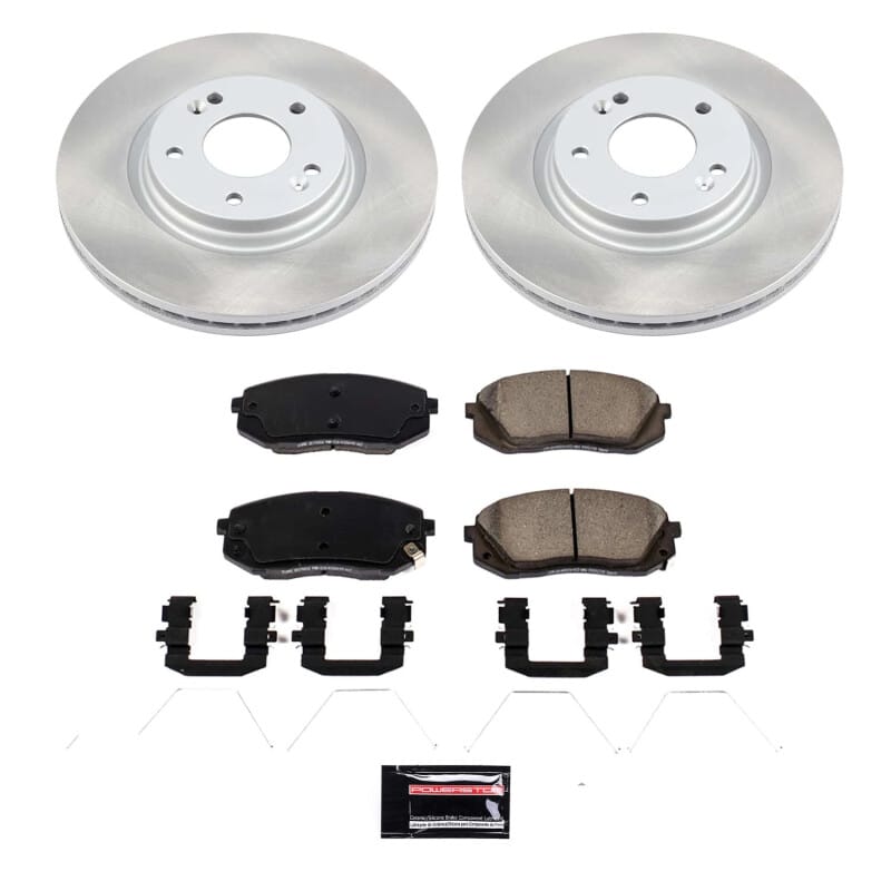 PowerStop — Semi-Coated Rotor and Low-Dust Ceramic Brake Pad Kit