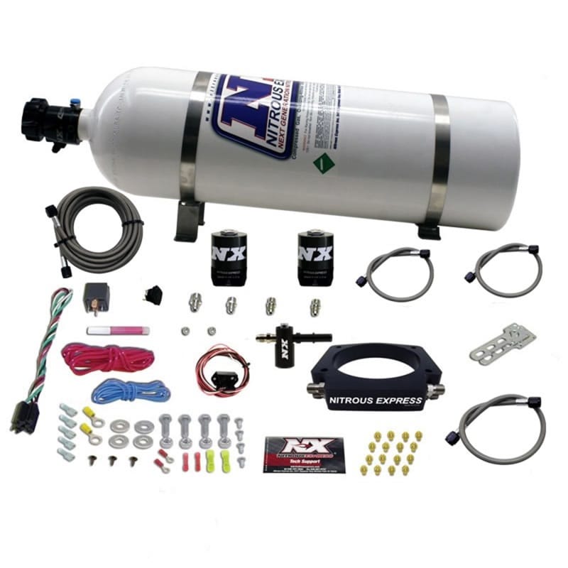 Nitrous Express — LT1 NITROUS PLATE SYSTEM (50-300HP) W/ 15LB BOTTLE
Nitrous Oxide Injection System Kit