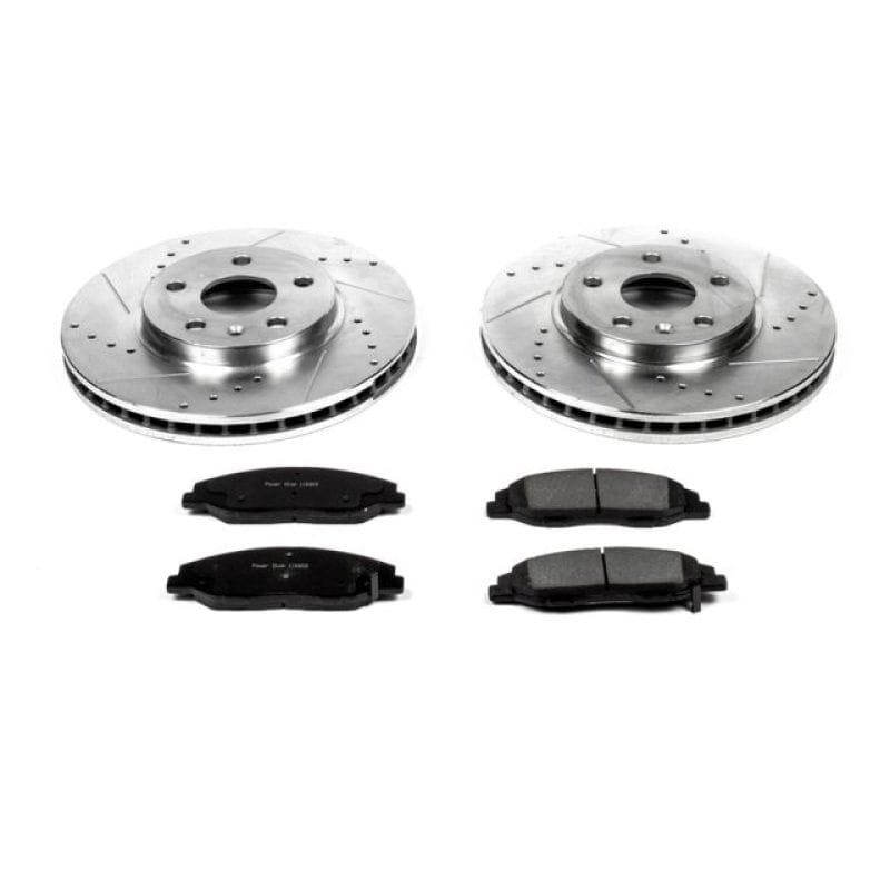 PowerStop — Z23 Daily Driver Carbon-Fiber Ceramic Brake Pad and Drilled & Slotted Rotor Kit