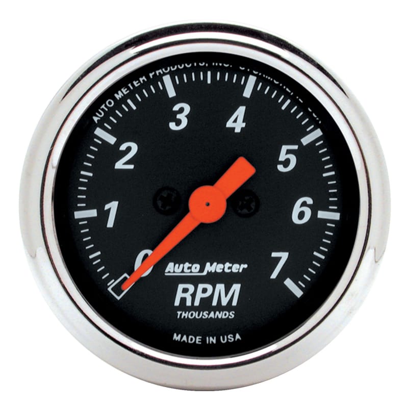 AutoMeter — GAUGE, TACHOMETER, 2 1/16", 7K RPM, IN-DASH, DESIGNER BLACK