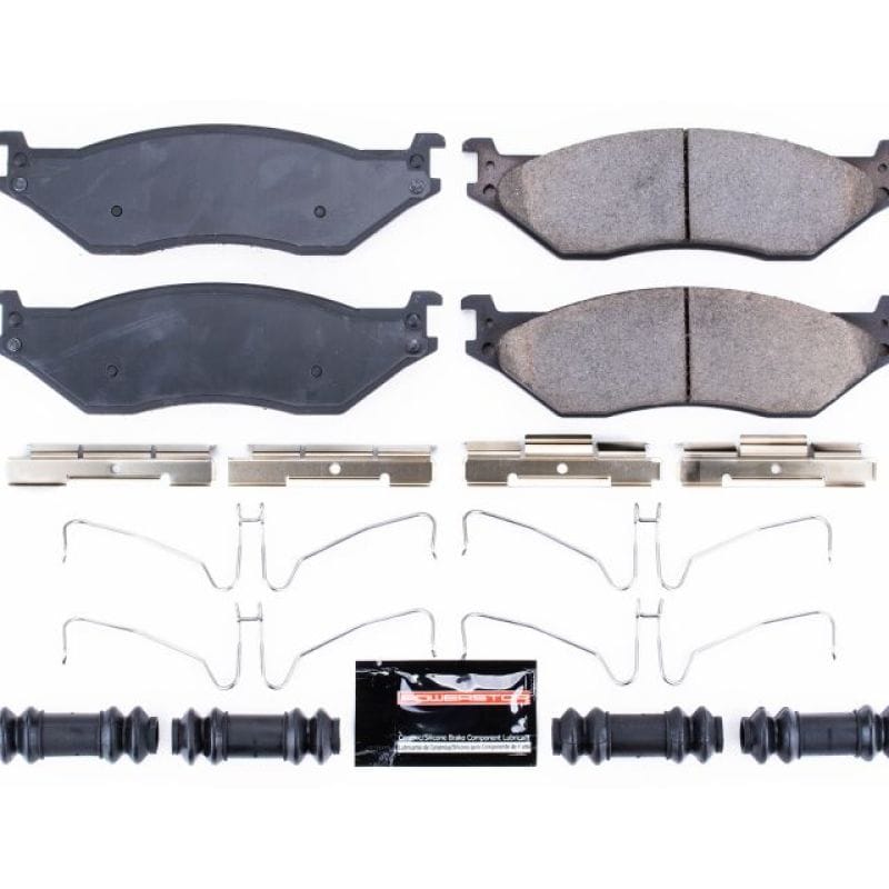 PowerStop — PowerStop - Z23 Daily Driver Carbon-Fiber Ceramic Brake Pads with Hardware Kit