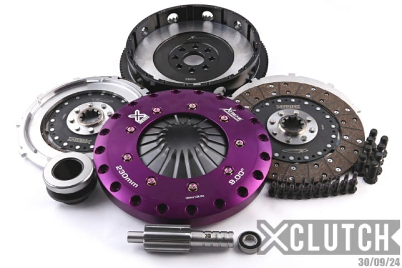 XCLUTCH — Clutch Kit Inc Chromoly Flywheel; 9" Twin Solid Organic Clutch Discs