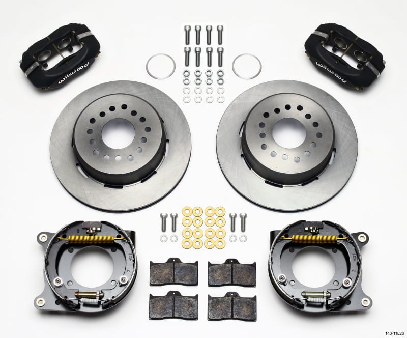 Wilwood — KIT,REAR,DISC/DRUM,IMPALA 59--64/VETTE 57-62,REAR MT,1PC,BLACK POWDER COAT