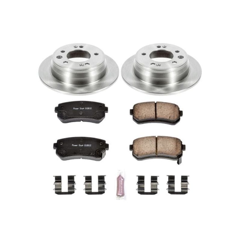 PowerStop — OE Stock Replacement Low-Dust Ceramic Brake Pad and Rotor Kit