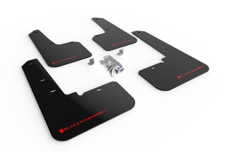 Rally Armor — In line with Subaru's attestations of rugged reliability, the automaker's X-MODE® options Outback owners with snow, dirt, and mud settings to maintain stability and traction over inconstant conditions
Black Mud Flap/Red Logo