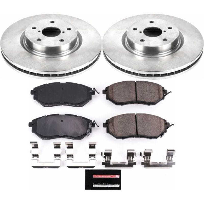 PowerStop — OE Stock Replacement Low-Dust Ceramic Brake Pad and Rotor Kit
