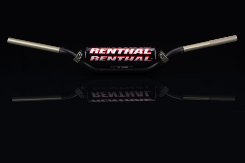 Renthal — Villopoto/Stewart, Black, Width 811mm, Height 93mm, Rise 53mm, Clamp Area Width 130mm, Sweep 49mm, Control Length 200mm