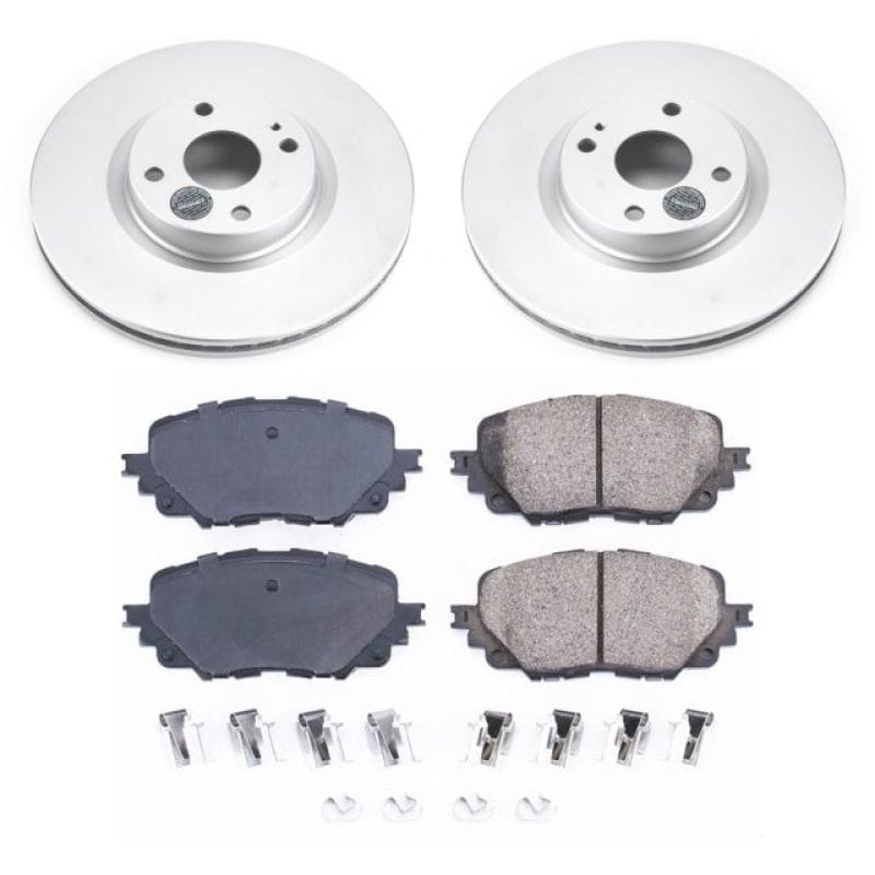 PowerStop — Genuine Geomet Coated Rotor and Low-Dust Ceramic Brake Pad Kit