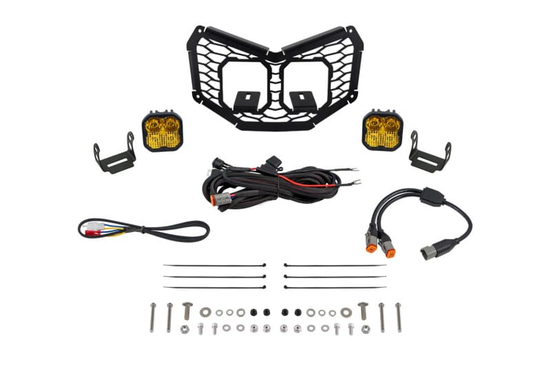 Diode Dynamics — Diode Dynamics 17-24 Can-Am Maverick X3 Stage Series LED Grille Kit - Sport Yellow Combo