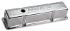 Moroso — Moroso Chevrolet Small Block Valve Cover - w/Baffle - Stamped Steel Chrome Plated - Pair