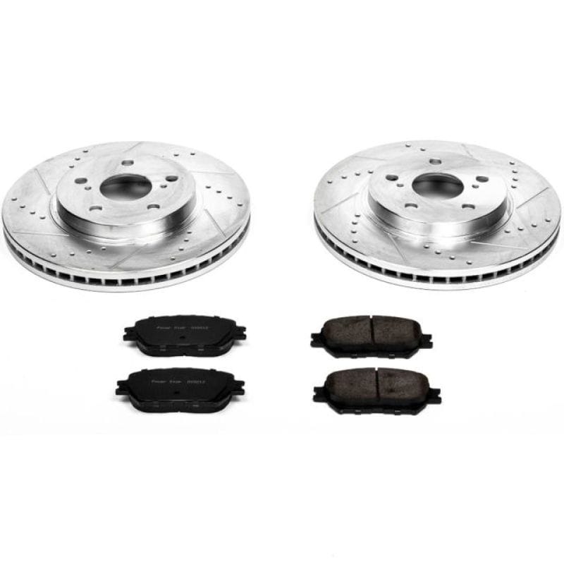 PowerStop — Z23 Daily Driver Carbon-Fiber Ceramic Brake Pad and Drilled & Slotted Rotor Kit