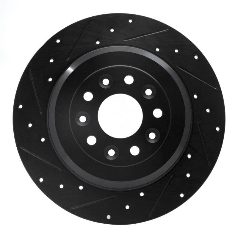 R1 Concepts — R1 Concepts Brake Rotor Drilled and Slotted Black