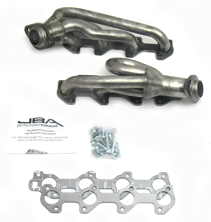 JBA — JBA 02-03 Dodge RAM 4.7L PowerTech 1-1/2in Primary Raw 409SS Cat4Ward Header
Exhaust Header