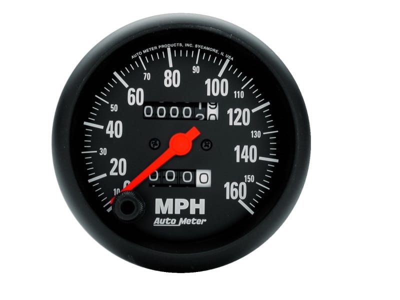 AutoMeter — GAUGE, SPEEDOMETER, 3 3/8" , 160MPH, MECHANICAL, Z-SERIES