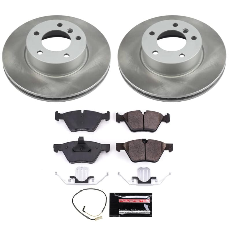 PowerStop — Semi-Coated Rotor and Low-Dust Ceramic Brake Pad Kit