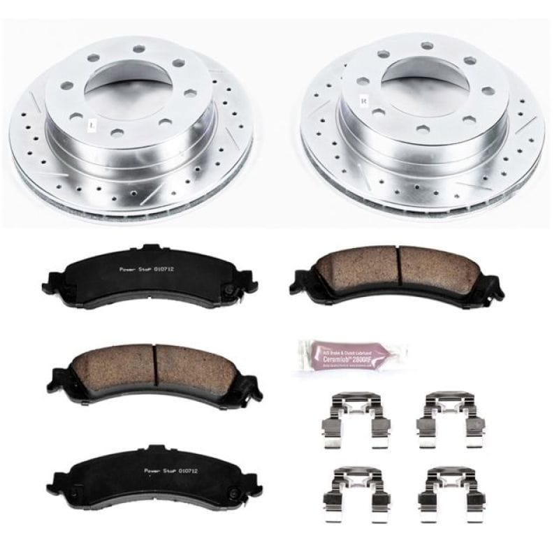 PowerStop — Z23 Daily Driver Carbon-Fiber Ceramic Brake Pad and Drilled & Slotted Rotor Kit